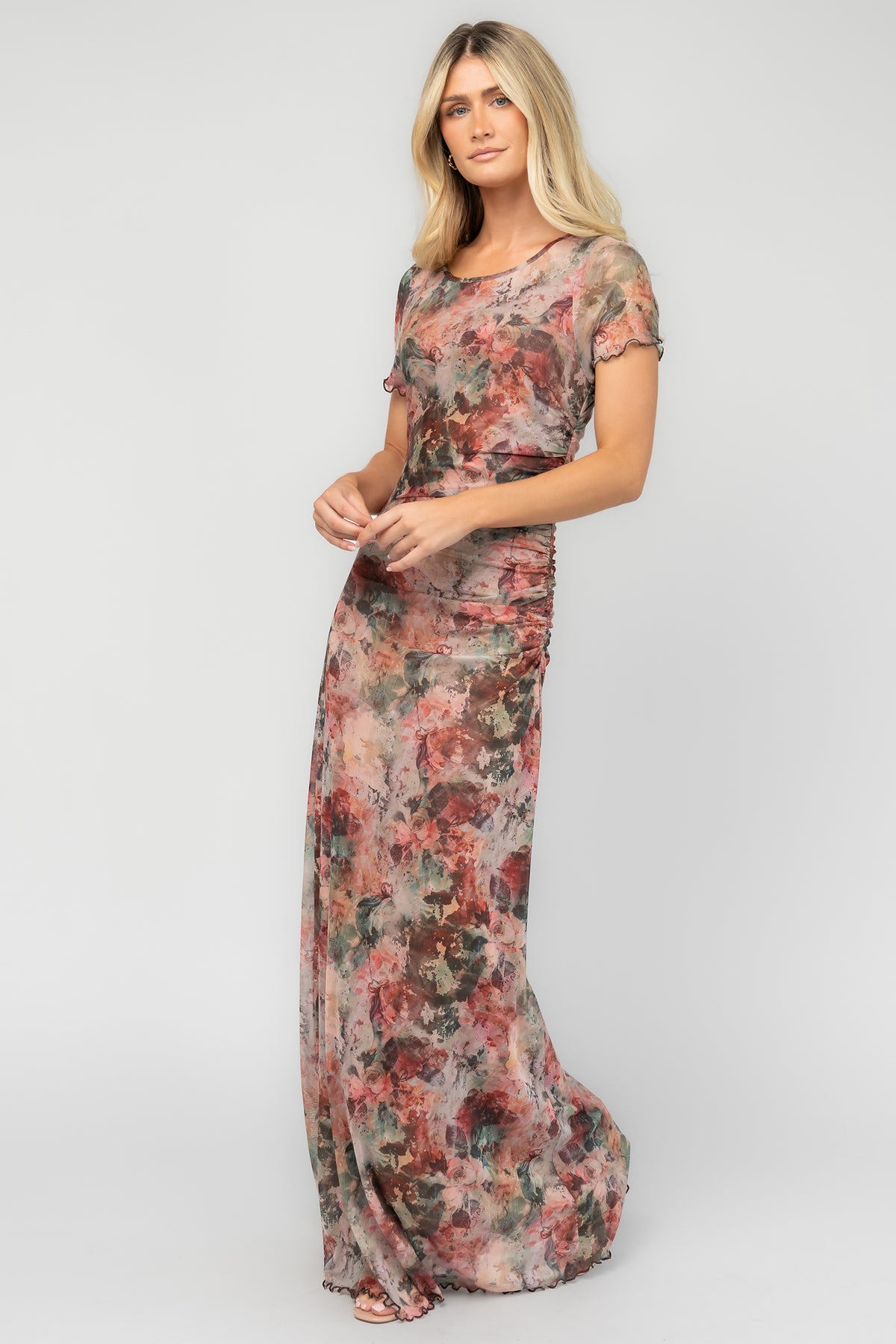 Mackenzie Mesh Maxi Dress | Multi Floral