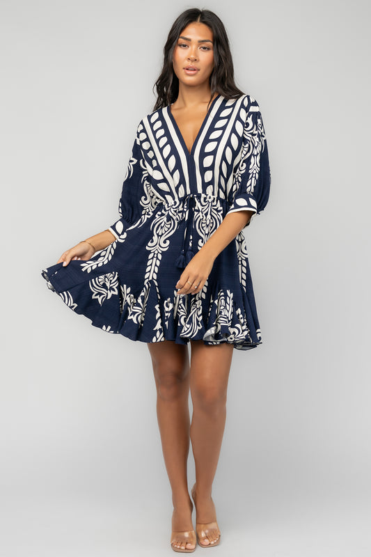 Anela Short Dress | Navy