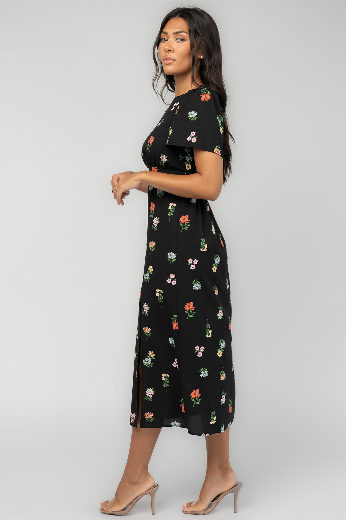 Almeria Dress | Black Floral