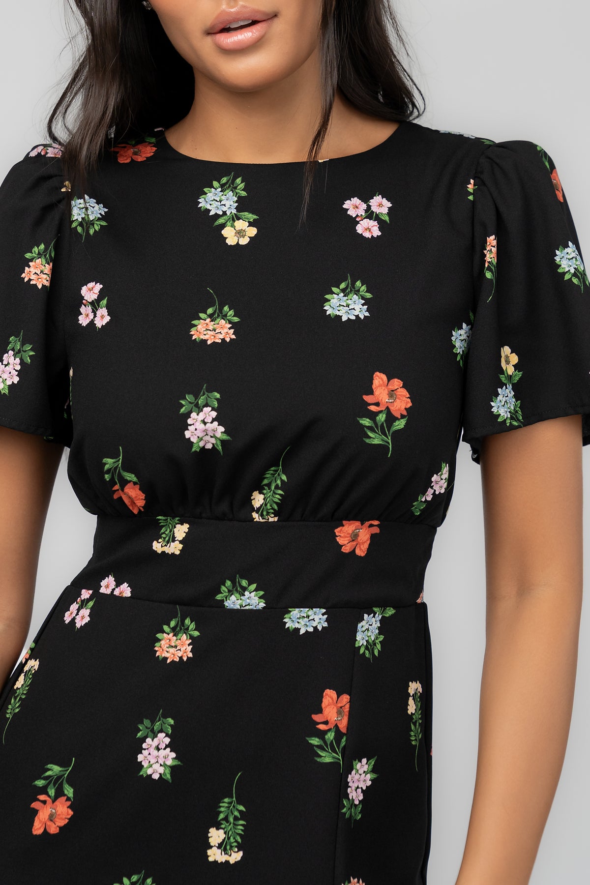 Almeria Dress | Black Floral