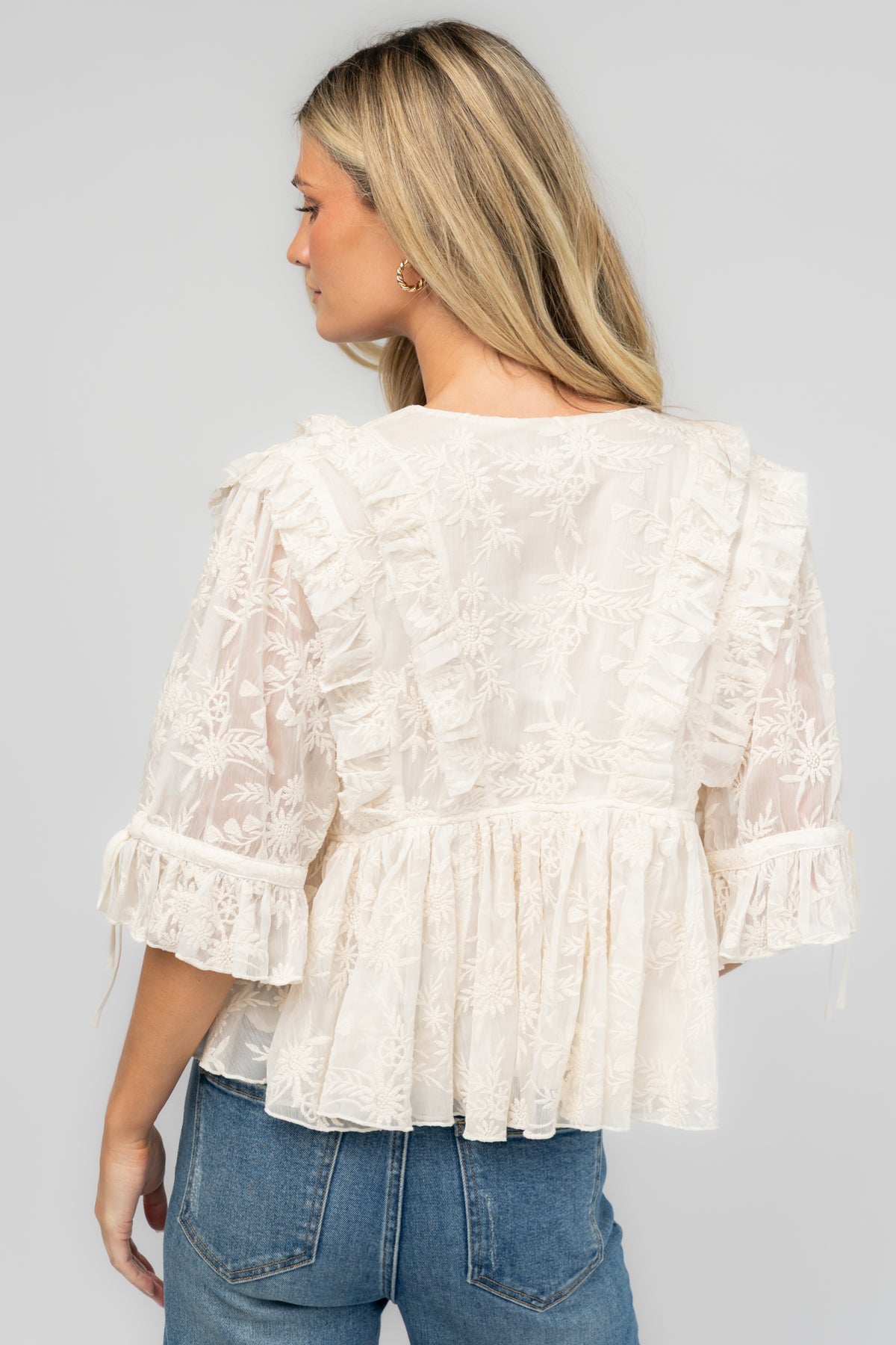 Lakely Lace Top | Vintage Cream