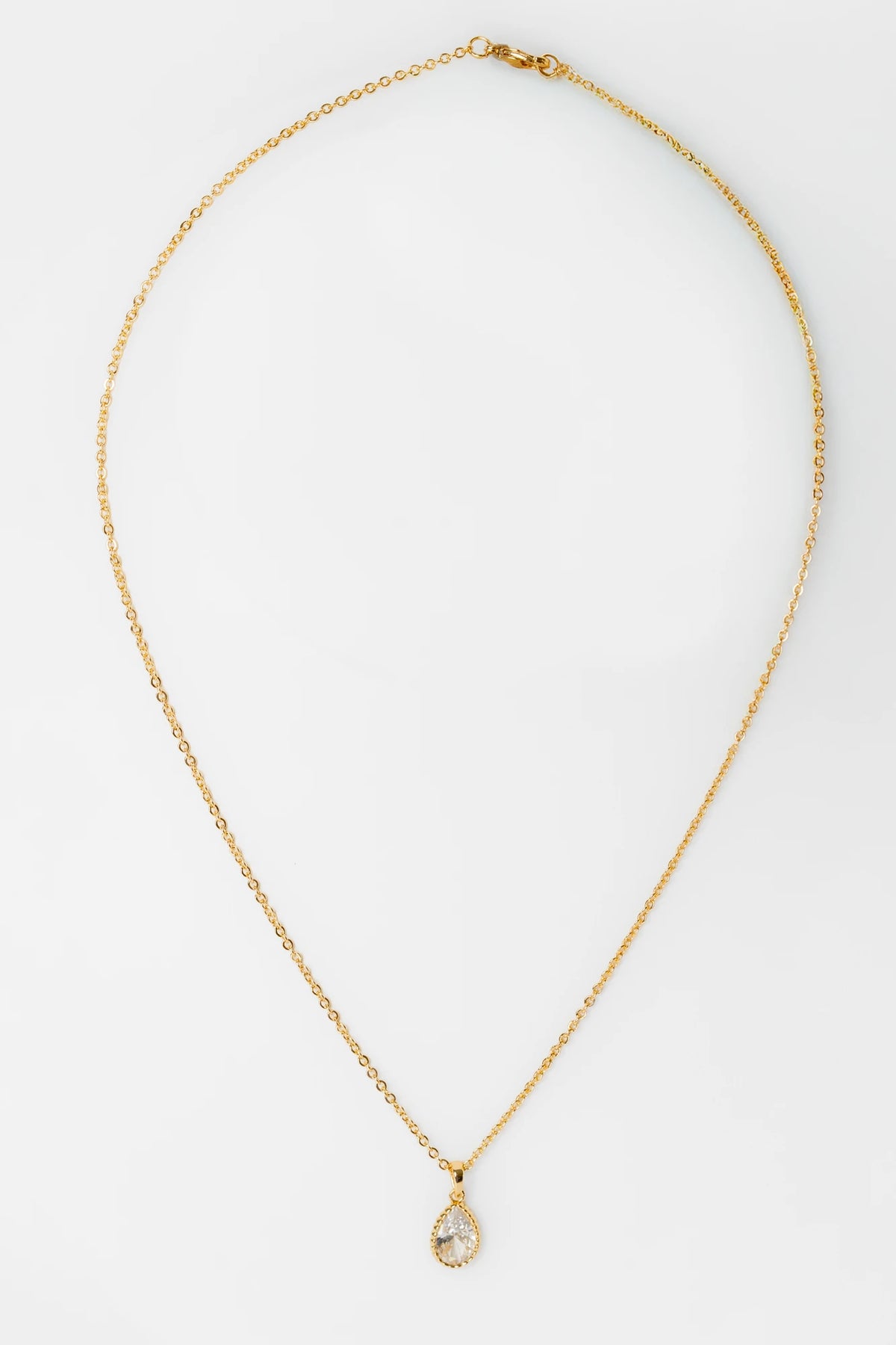 Christy Teardrop Pendant Necklace | Gold