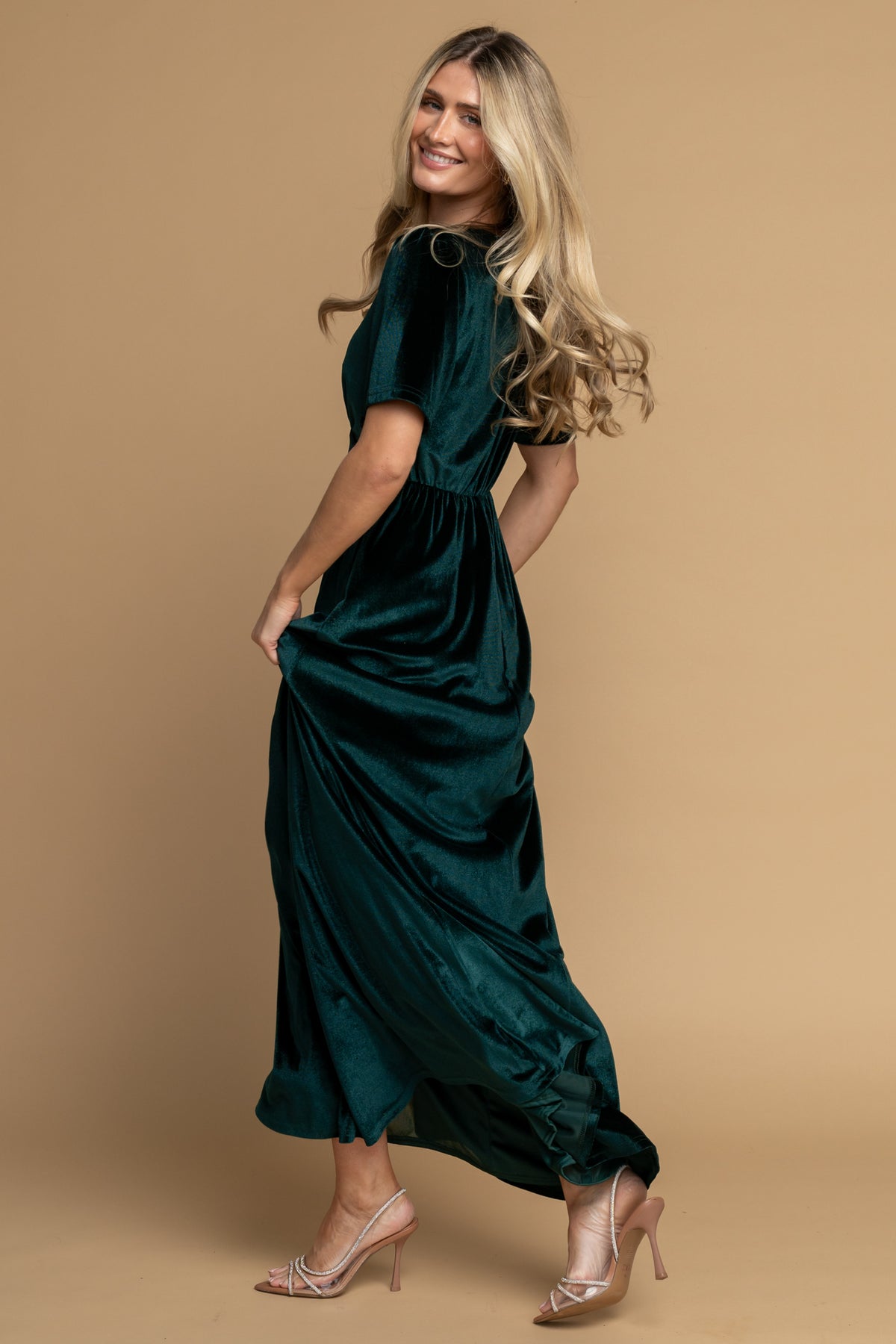 Vivian Velvet Maxi Dress | Emerald