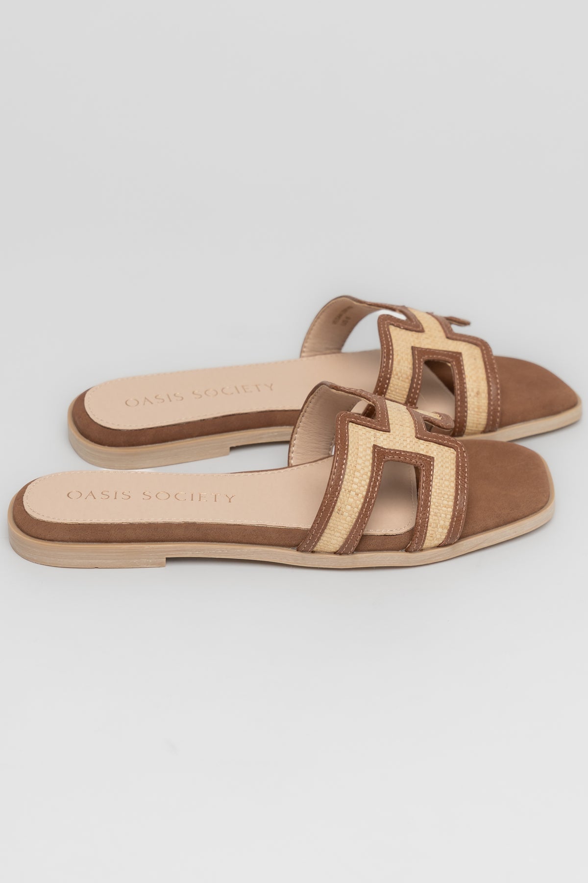 Miranda Woven Slide Sandal | Tan + Natural