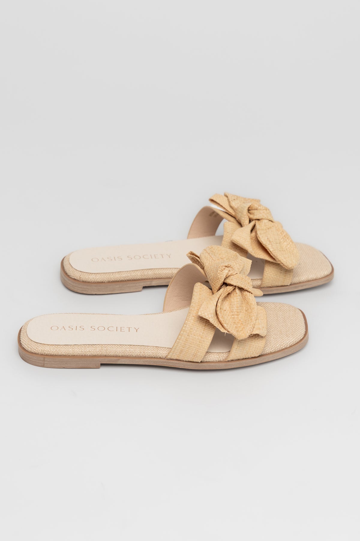 Sloane Bow Slide Sandal | Natural