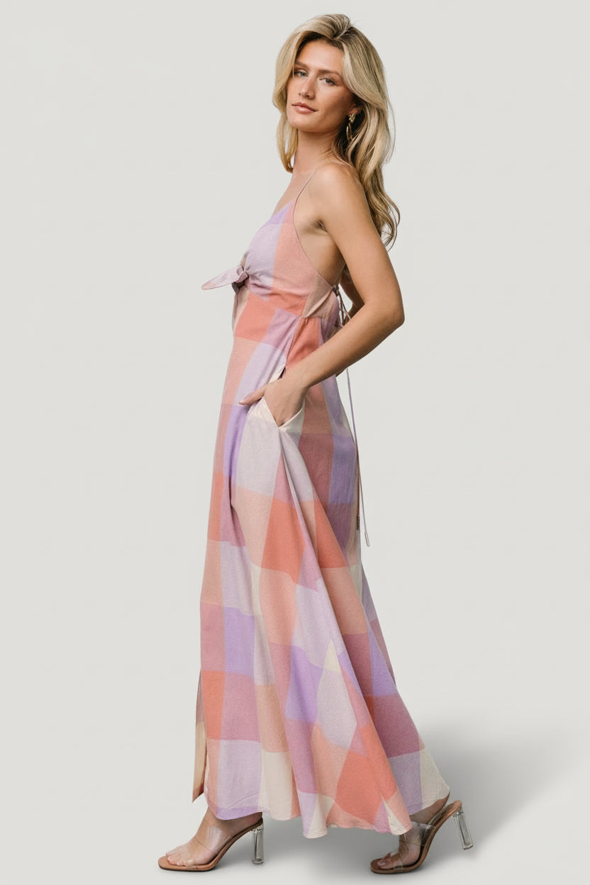 Ally Maxi Dress | Lavender + Coral Multi