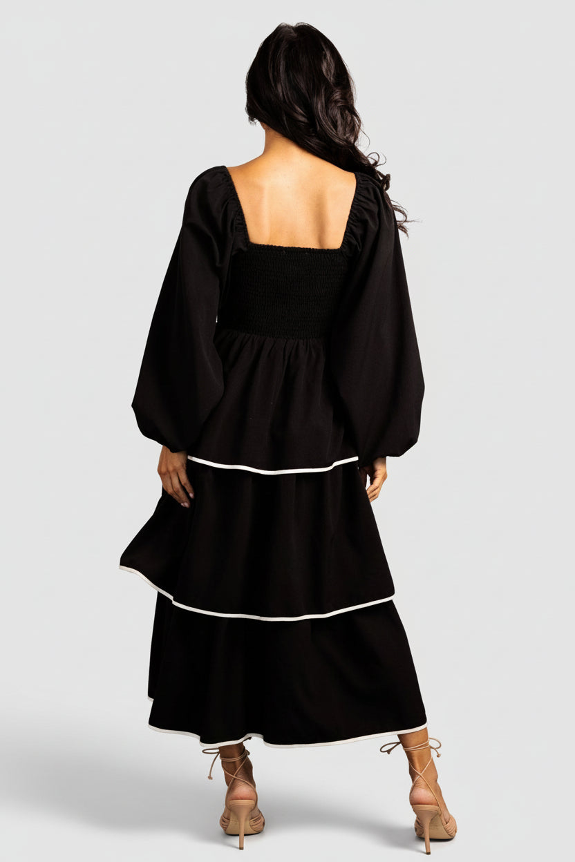 Close fabric and lining view of the dress showing smooth interior finish and lightweight polyester drape and texture.