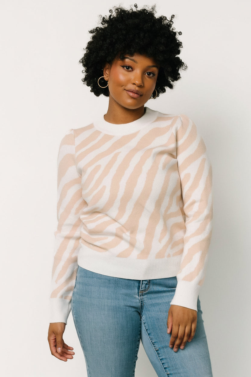 Carter Sweater | Oatmeal Print