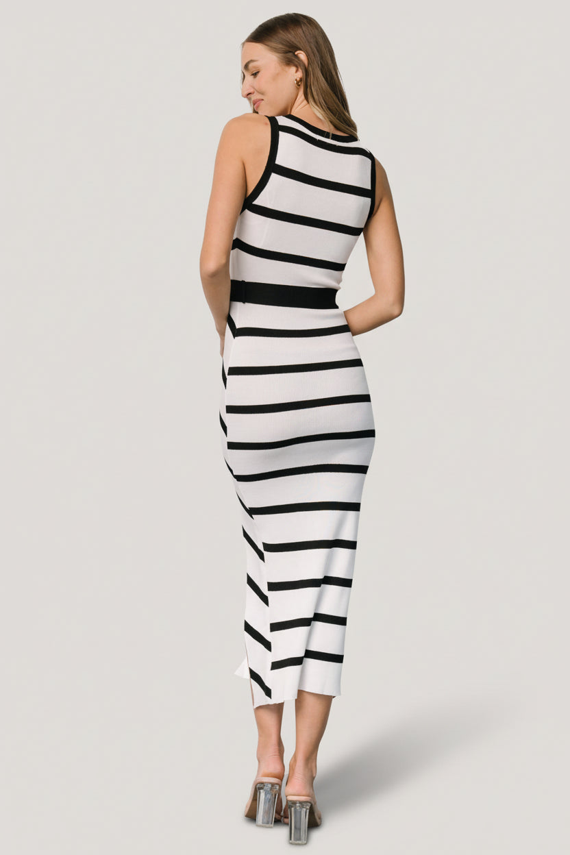 Chelsea Knit Dress | White + Black