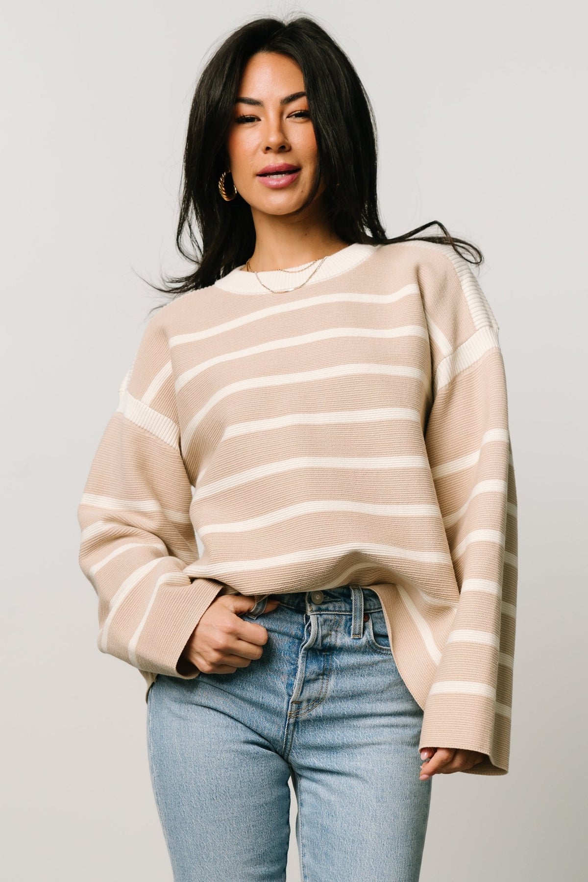 Conway Striped Sweater | Natural