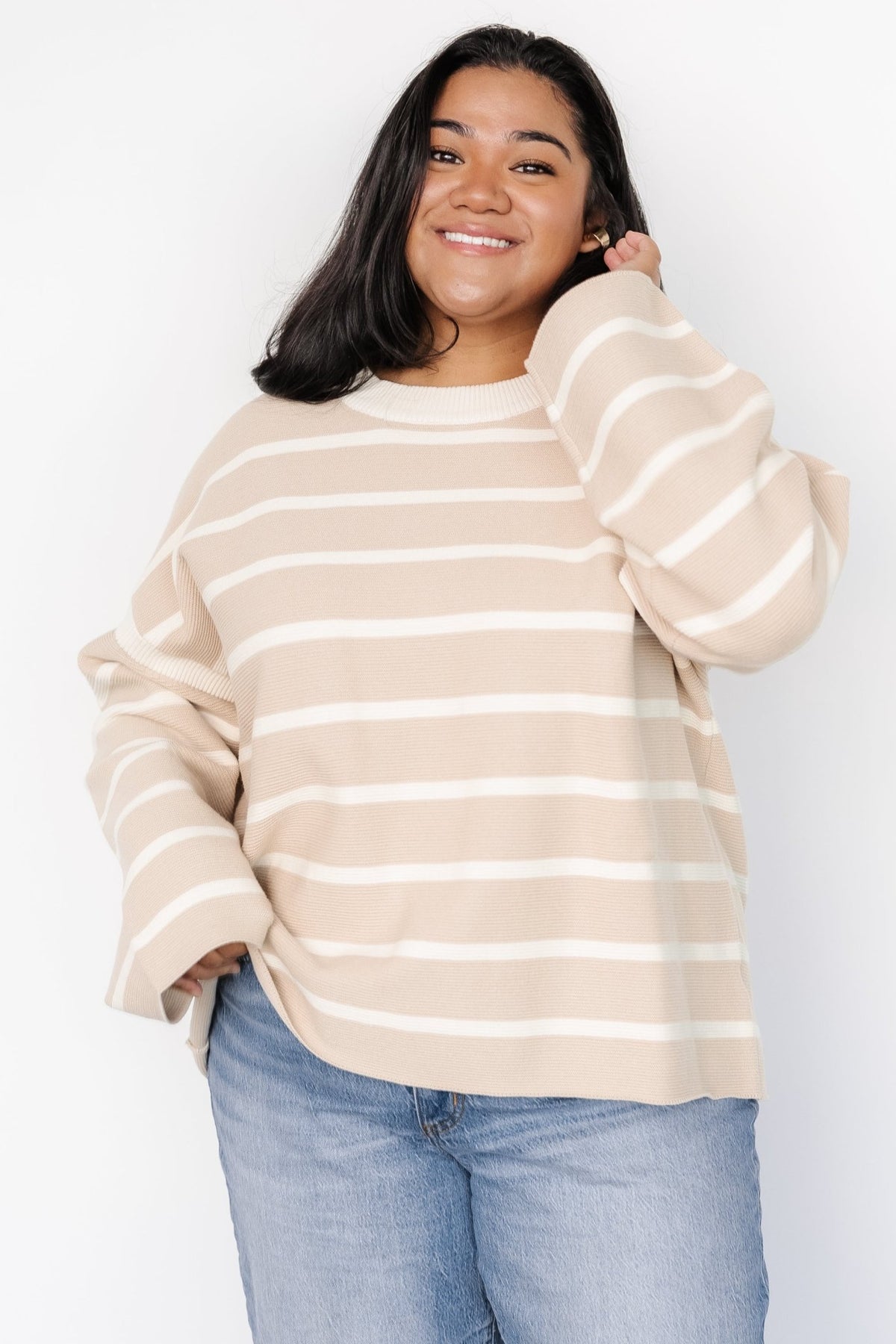 Conway Striped Sweater | Natural