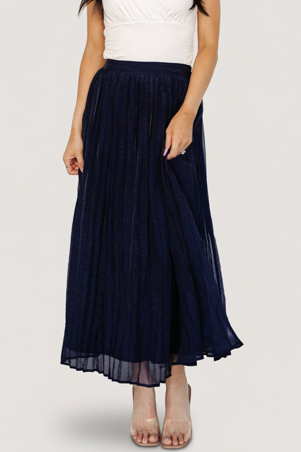 Cyra Midi Skirt | Navy