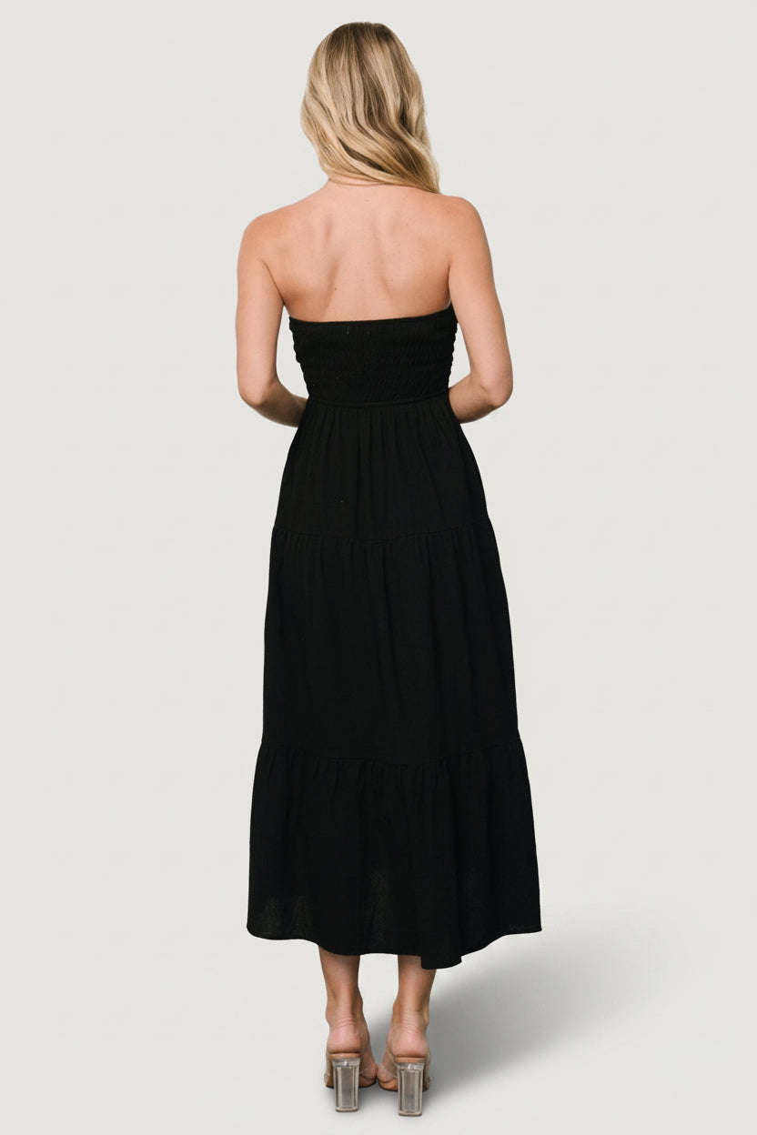 Delray Strapless Dress | Black
