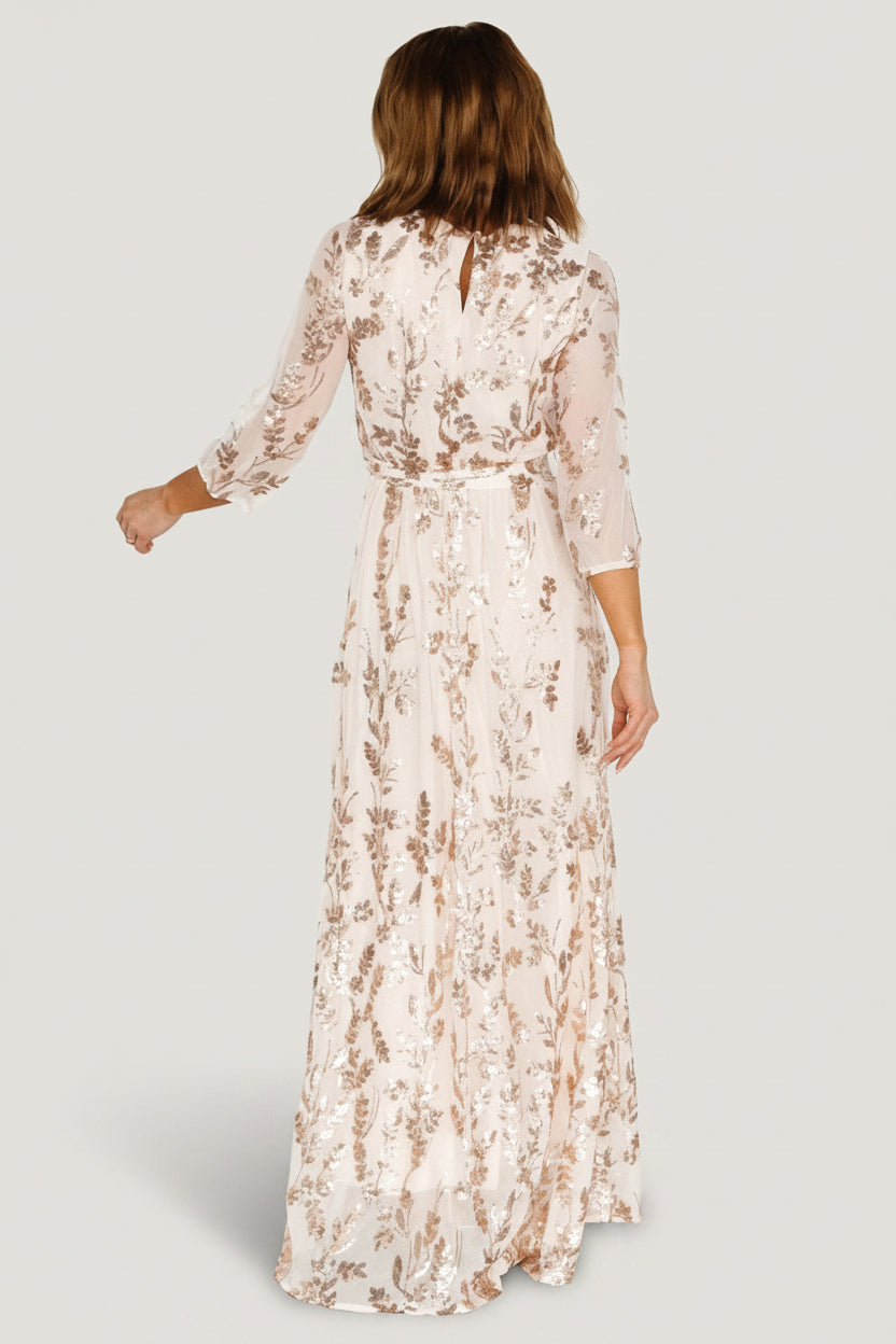 Destiny Sequin Maxi Dress | Rose Gold
