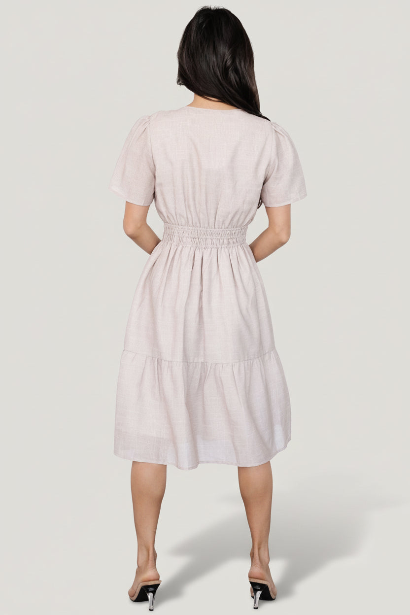 Dita Short Dress | Natural