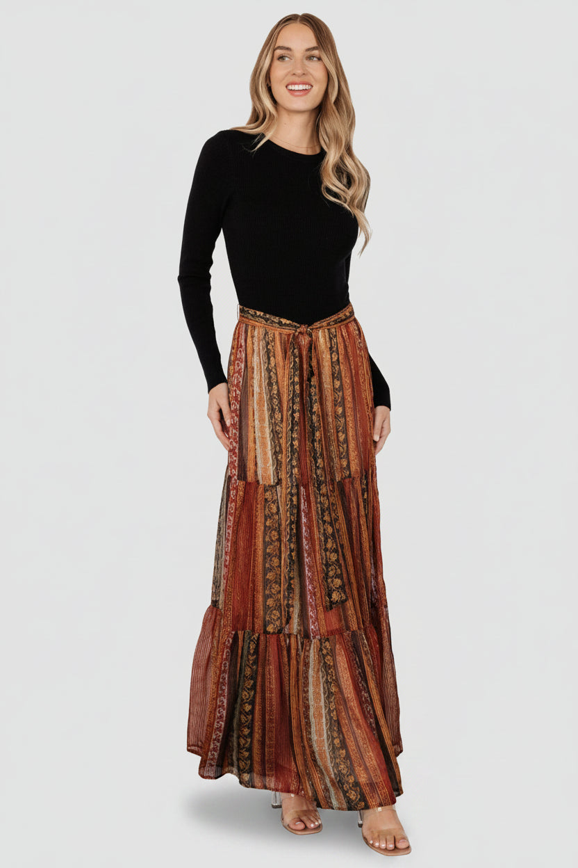 Emryn Sweater Dress | Black + Multi Print