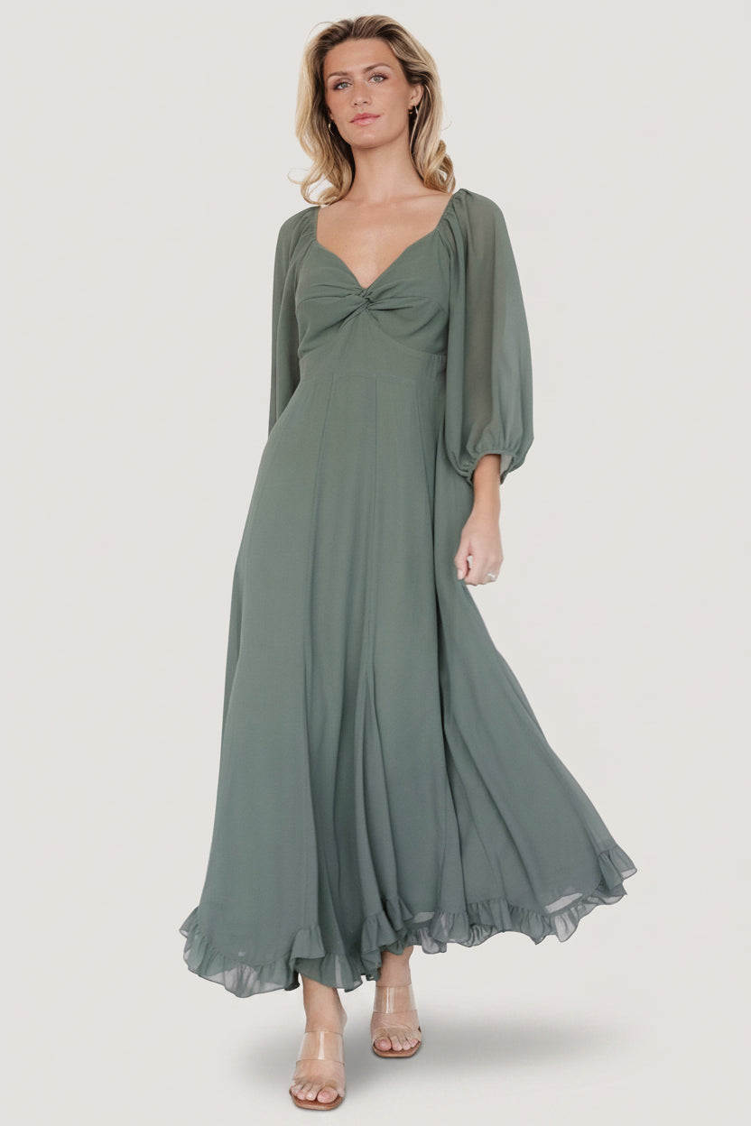 Estefania Maxi Dress | Dark Sage