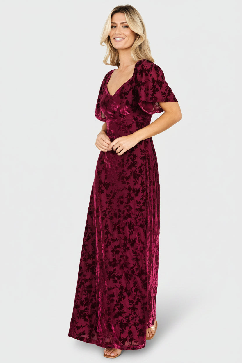 Everley Velvet Maxi Dress | Mulberry