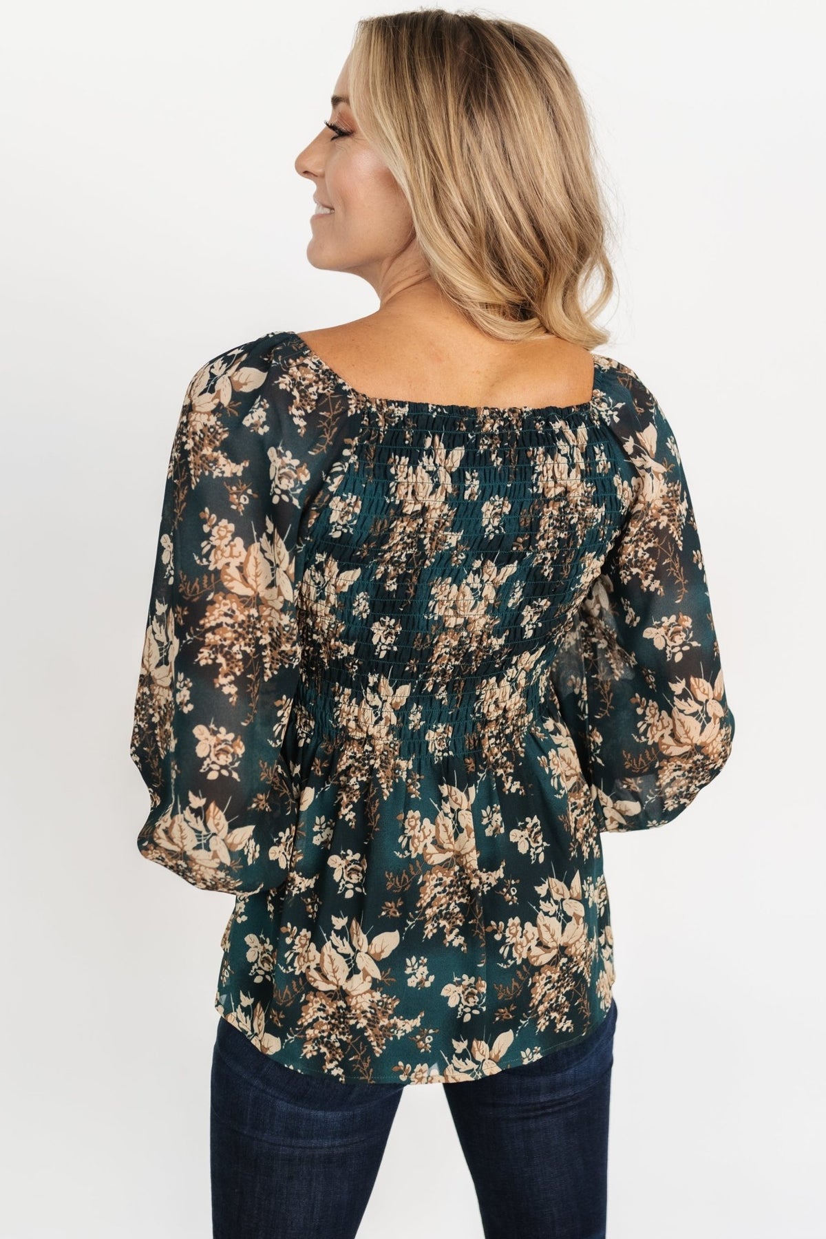 Fenna Smocked Top | Topaz Floral