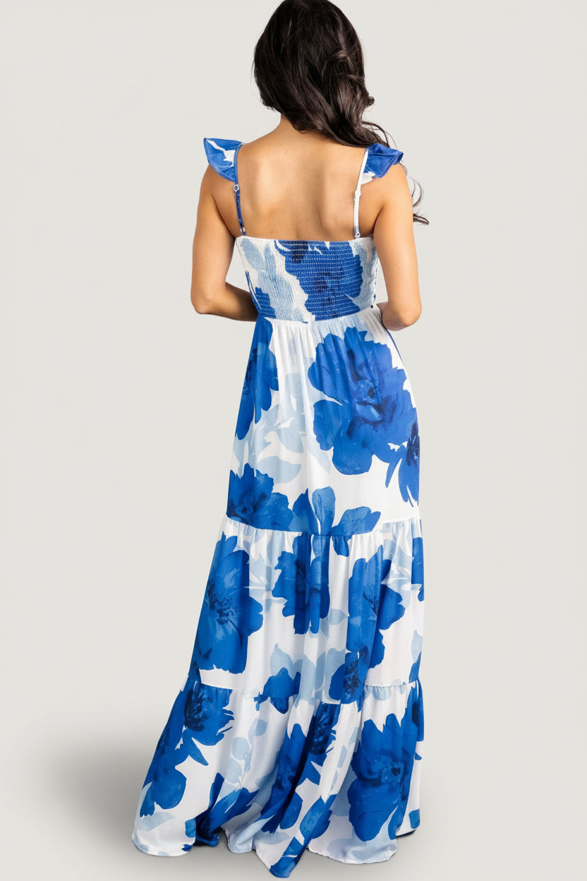 Mikaela Maxi Dress | Blue Floral