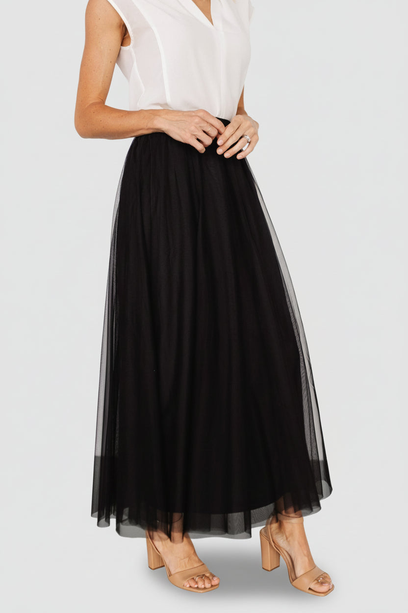 Mila Tulle Skirt | Black