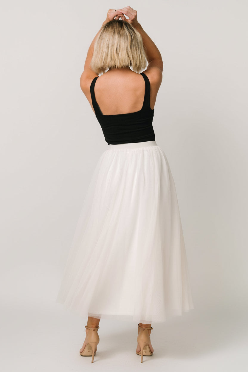 Mila Tulle Skirt | Cream