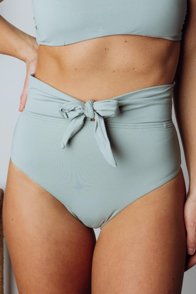 Milos High Waist Bikini Bottom | Sage
