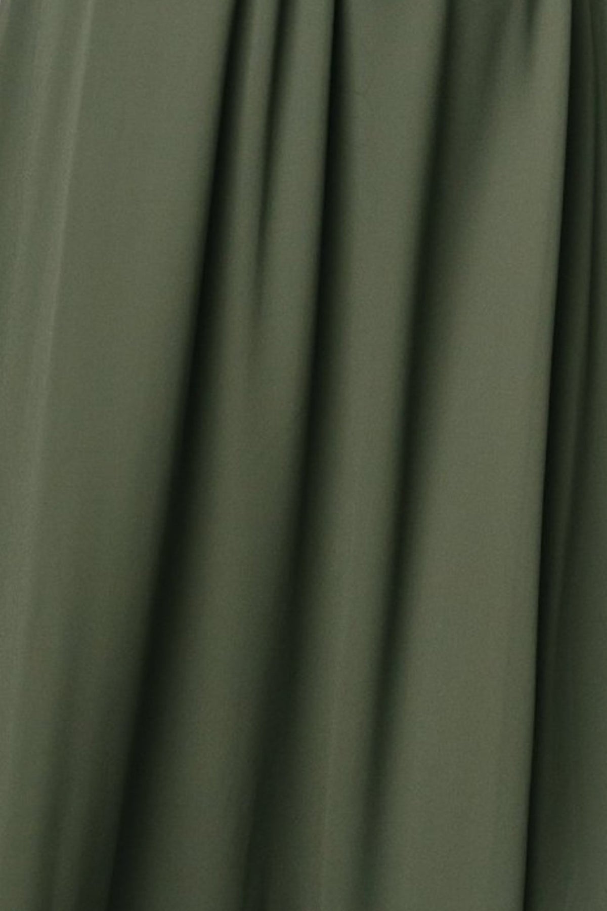 Dark sage chiffon fabric swatch photographed on a white background, approximately 3 x 4 inches, showing weave and color.